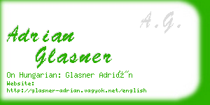 adrian glasner business card